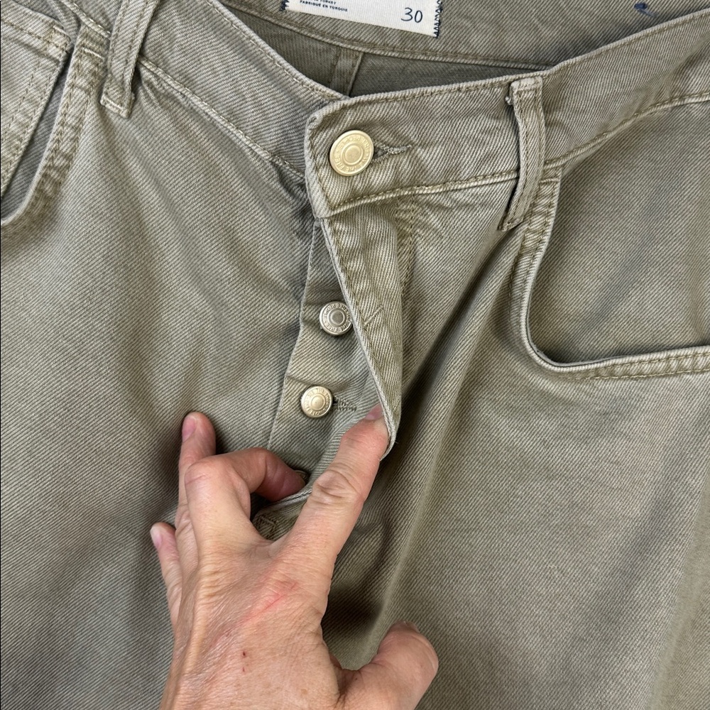 Free People We The Free Good Luck Mid Rise Barrel Jeans Size 30 Cotton Neutral - Picture 14 of 16